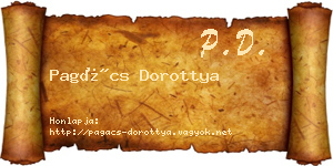 Pagács Dorottya névjegykártya